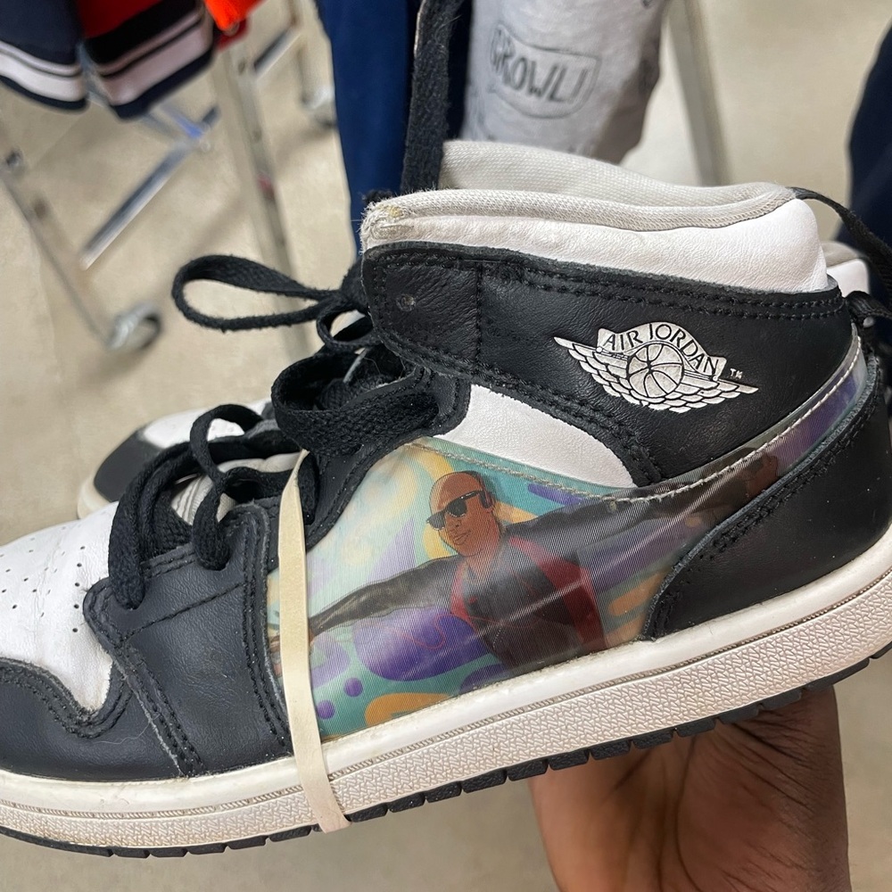 Jordan Black and White Sneakers with Iconic Design